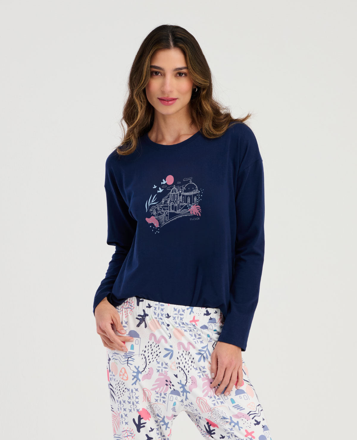 Pijama de Pantalón | Camiseta Manga Larga